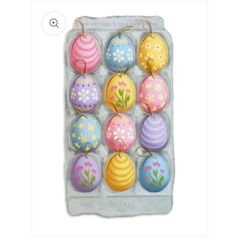 Freshcut Paper Mini Easter Egg Tree Pop-Up Greeting Card - Floral & Pastel Eggs - Picture 5 of 8
